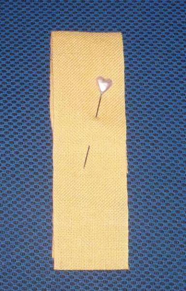 Band für Lesezeichen o.ä. 50 x 4 cm gelb mit Dekonadel