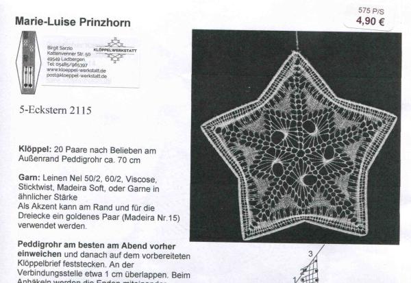 KB 5-Eckstern 2115 von Marie-Luise Prinzhorn