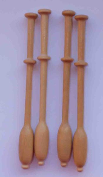 Binche Klöppel ca 9,6 cm lang helles Holz