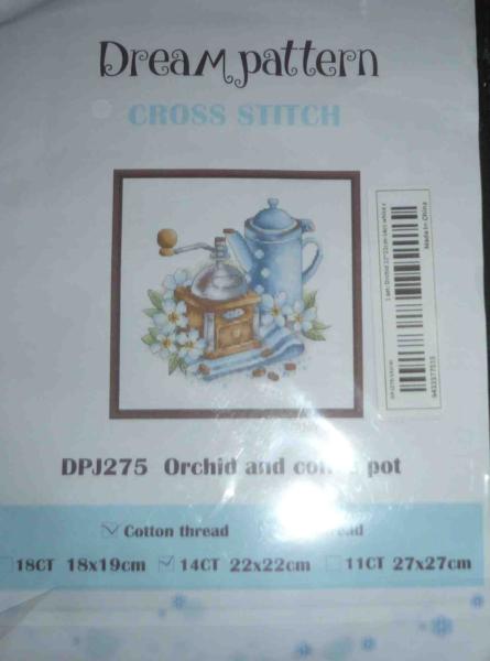 Kit Dream Pattern "Orchid and coffee pot"