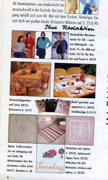 Anna 1988 September Kurs: Colbert-Stickerei