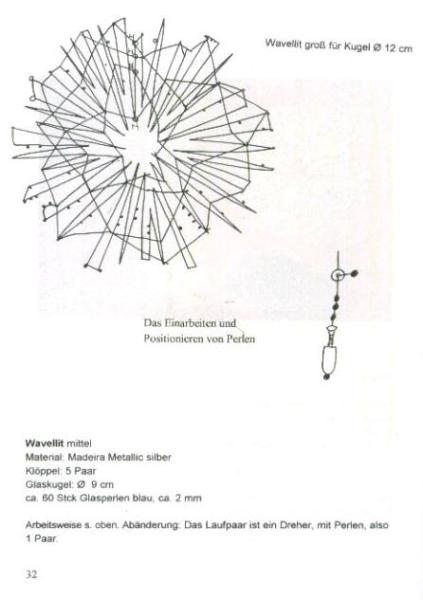 Klöppelkristalle in Glas von Marianne Geißendörfer