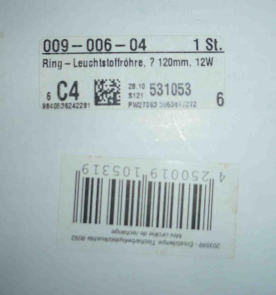 Tischlupenleuchte mit Ersatzleuchtring