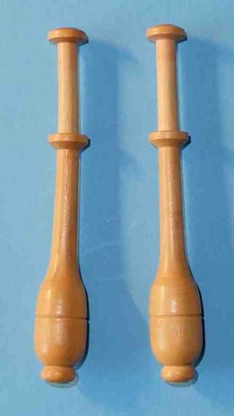 Paar Palmholzklöpppel ca 10 cm lang