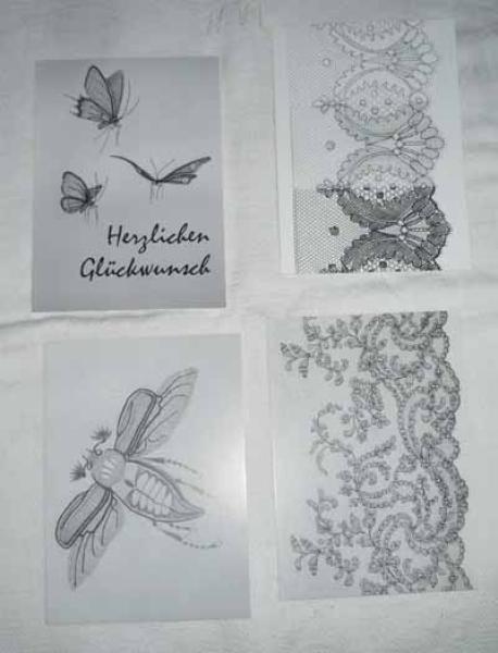 Postkartenset mit 8 Spitzenmotiven