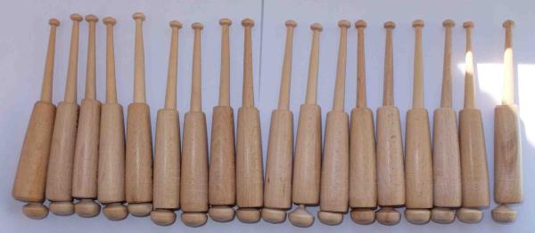 Set 18 Hülsenklöppel ca 13,2 cm lang