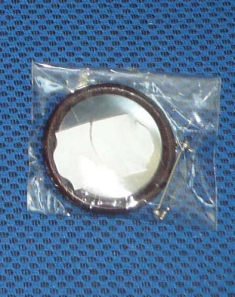 Brosche rund Holz ohne Glas 43 mm