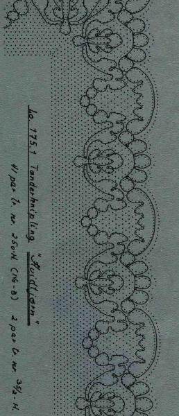 Klöppelbrief " Huidtjorn" Tonderknipling