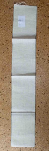 Leinenband wollweiß mit grauen Rändern ca. 100 cm lang 16,7 cm b