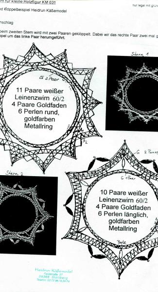 KB KM 031 Sterne für kleine Holzfigur von Heidrun Käßemodel