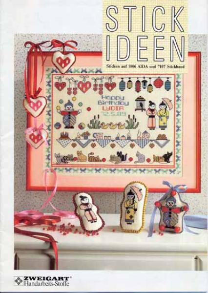 Sticken auf 1006 AIDA u. 7107 Stickband Stick Ideen Zweiart