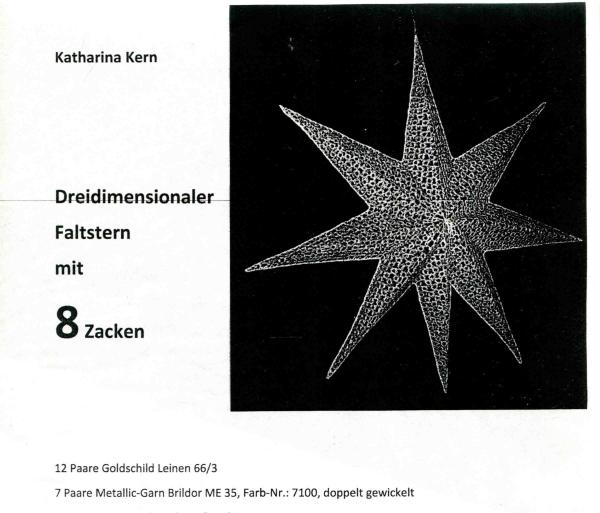 KB 3D Faltstern mit 8 Zacken  von Katharina Kern