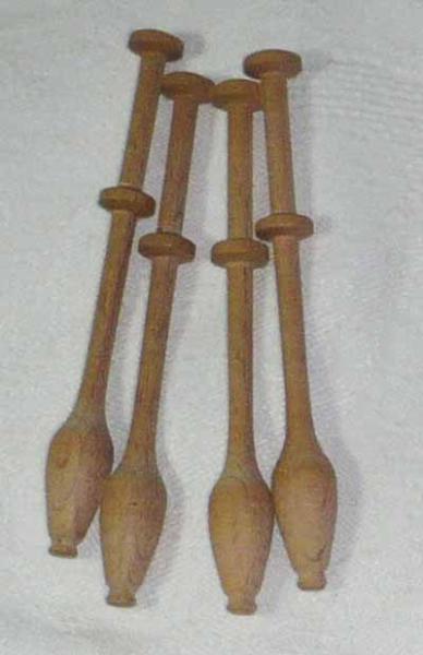 Set of 4 bobbins from Beglium 10 cm