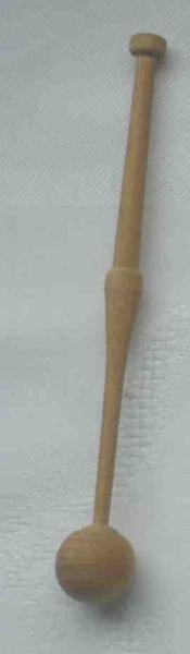 Klöppel ca 10,5 cm lang helles Holz