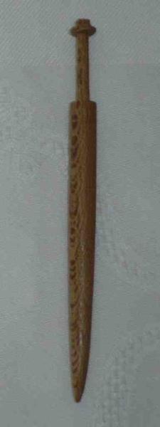 Honitonklöppel ca  10 cm lang gemasertes Holz