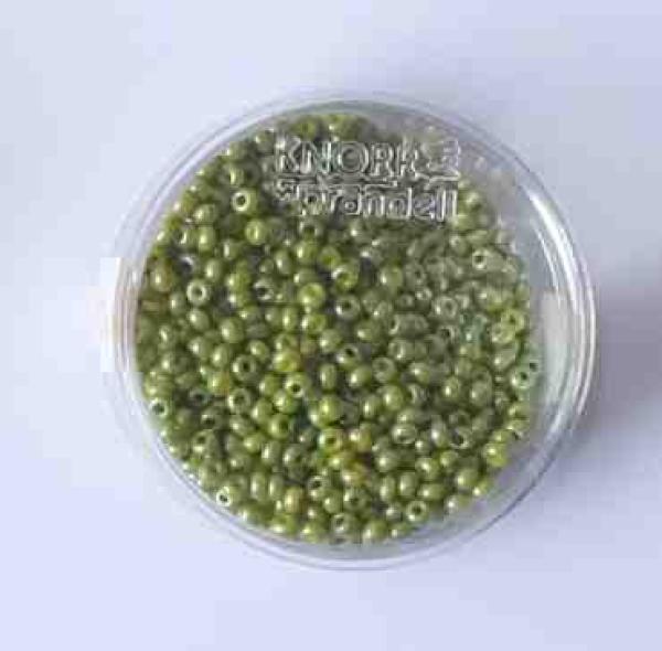 Rocailles 2,5 mm 13 gramm Perlmutt oliv- Knorr pradell