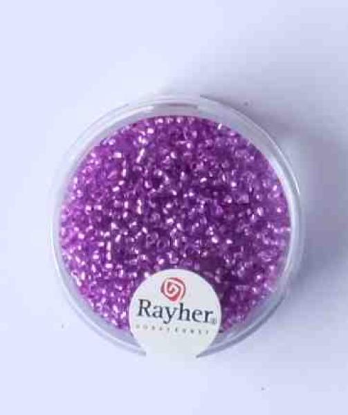 Rocailles 2 mm 17 gramm mit Silbereinzug  - Rayher