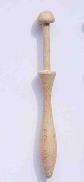 Dänischer Klöppel ca 10,5 cm lang helles Holz