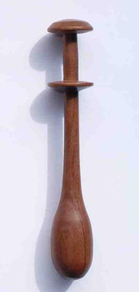 Klöppel ca 10,4 cm lang dunkles Holz