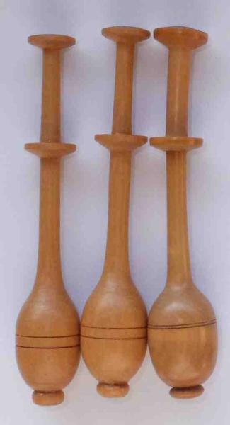 Set 3 Klöppel ca 10 cm lang
