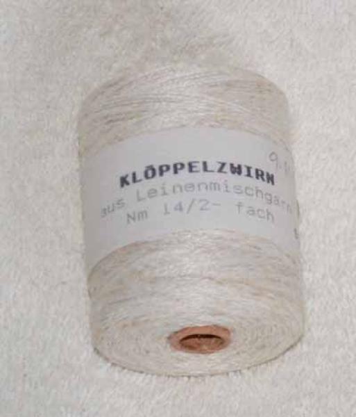 Klöppelzwirn aus Leinenmischgarn Nm 14/2 ecrue