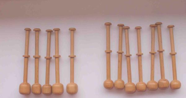 Set 12 Klöppel ca 11,5 cm lang