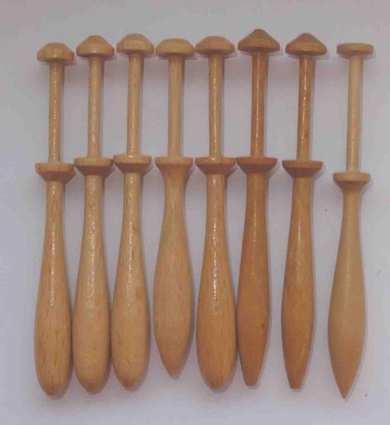 Set 21 Dänische Klöppel ca 9,5-10,5 cm lang