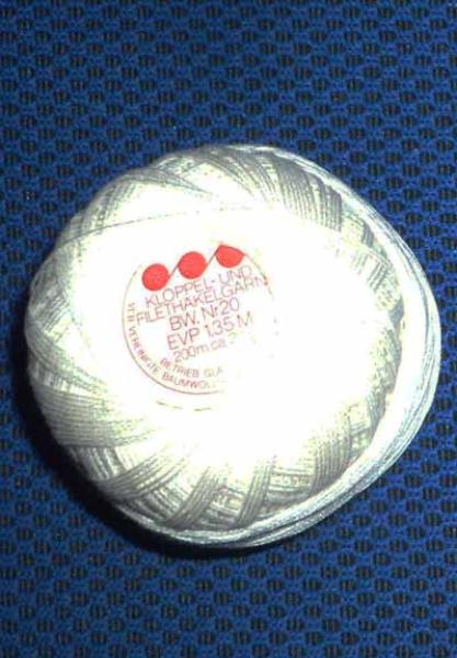 Klöppel- und Filethäkelgarn 20 halbgebleicht 20 Gramm