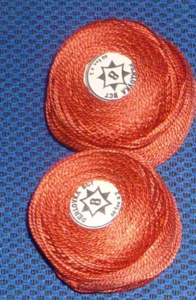 Perlgarn 8 rostrot 10 Gramm