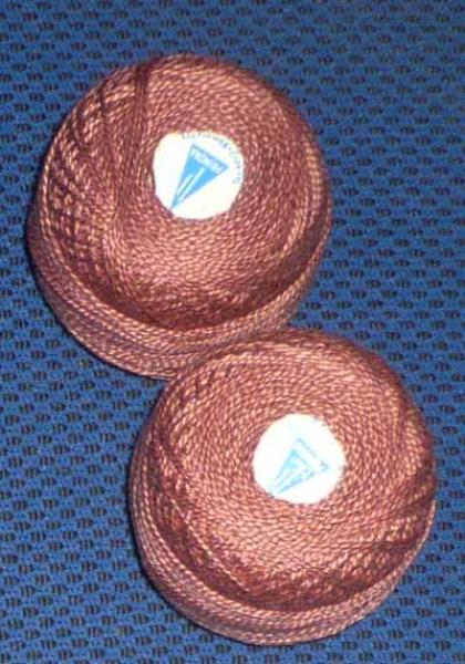 Perlgarn 8 dunkelaltrosa 10 Gramm Primona
