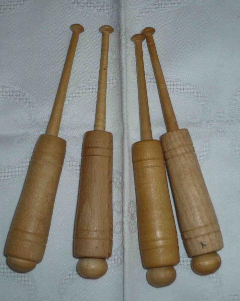 Hülsenklöppel 13,1 cm helles Holz