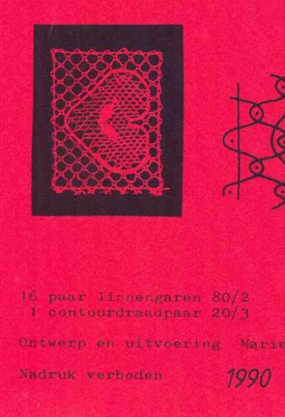 Klöppelbrief Herzen von Mariet Haarmann
