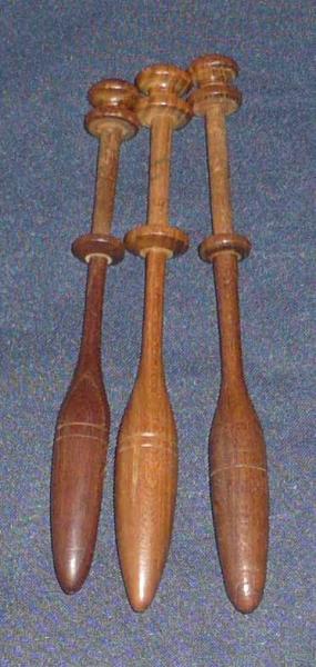 Set 3 Klöppel ca 11-11,7 cm lang doppelter Kopf