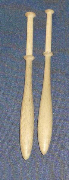 Paar Klöppel ca 11,4 cm lang
