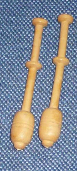 Paar Palmholzklöppel ca 9 cm lang