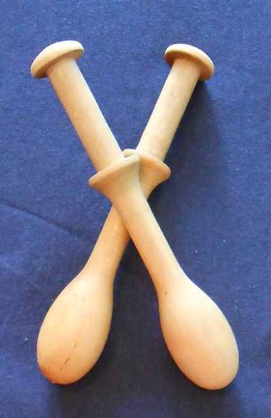 Paar Riesenklöppel ca 20,5 cm