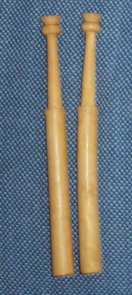 Paar spanische Palmholzklöppel ca 14 cm