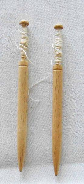 Paar Honitonklöppel ca 9,8 cm unlackiert