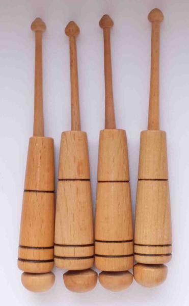 Hülsenklöppel ca. 14,2 cm lang dunkle Rillen