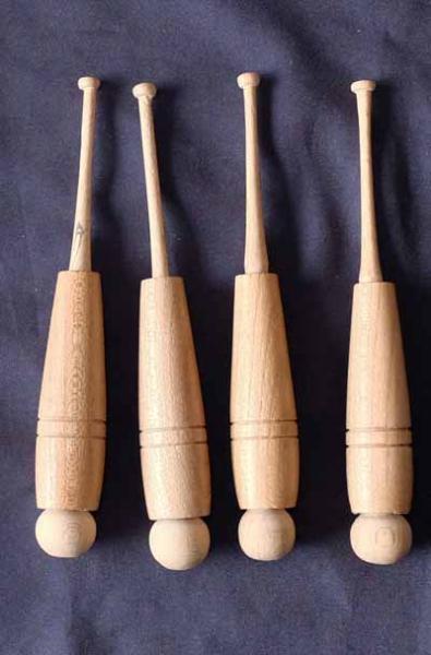 Set 4 Hülsenklöppel ca 13,2 cm lang