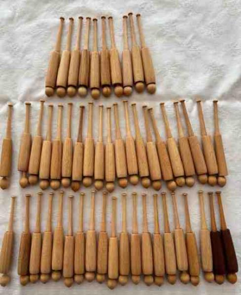 Set 50 Hülsenklöppel zierlich ca 11,5 cm lang