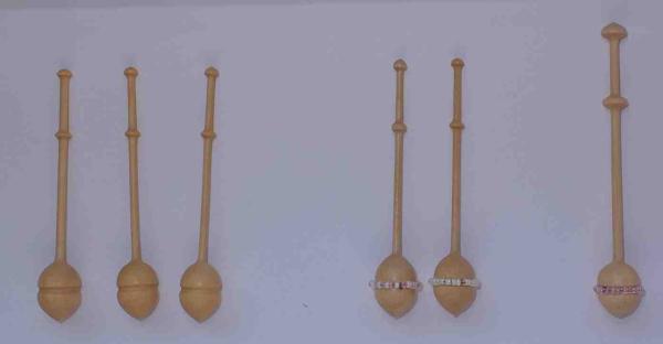 Set 6 Dänische Klöppel - Teilweise mit Perlenringen