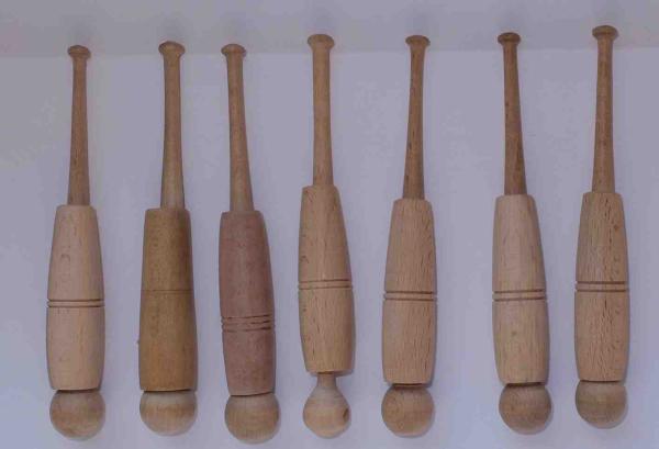 Set 7 Hülsenklöppel ca 10,8 cm lang