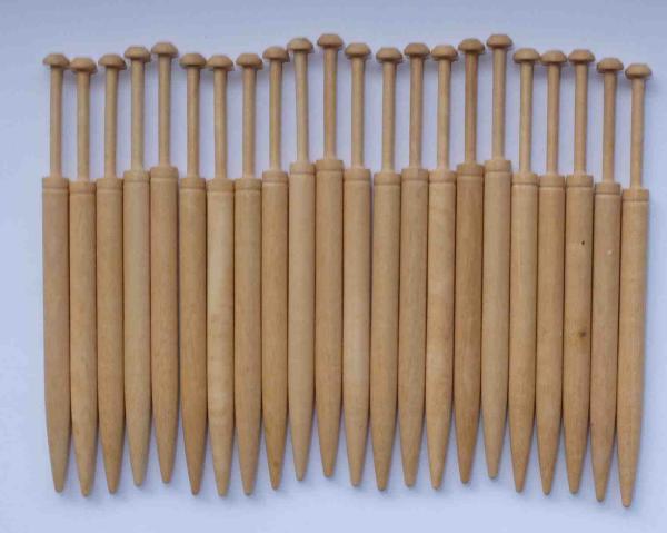 Set 22 Honitonklöppel ca 9,8 cm lang helles Holz