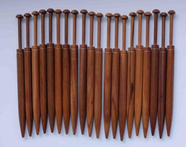 Set 20 Honitonklöppel ca 9,8 cm lang dunkle Hölzer