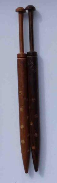 Paar Honitonklöpel ca 9,8 cm lang mit Einlegepunkten