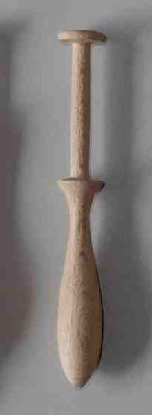 Dänischer Klöppel ca 9,1 cm lang helles Holz