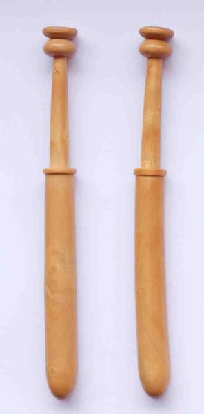 Paar spanische Palmholzklöppel ca 12,2 cm lang