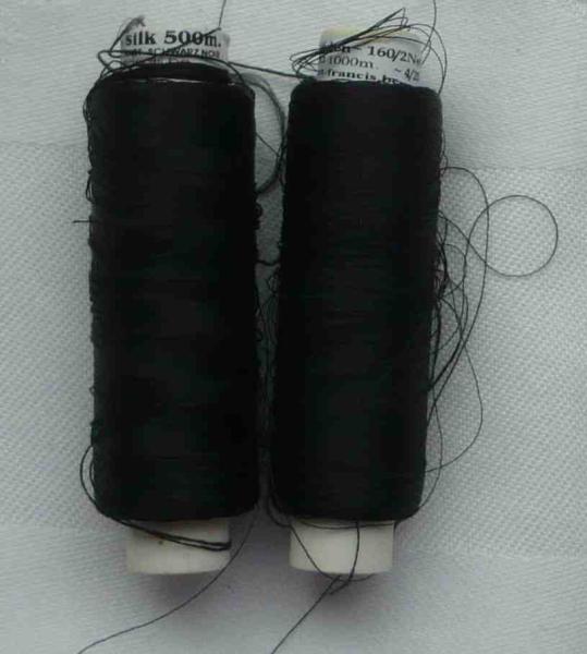Set 2 Rollen schwarze Seide für Barjac von B + F