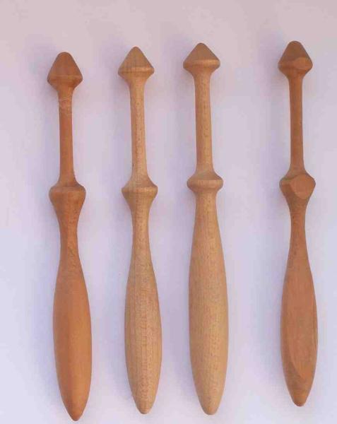 Set 4 handgeänderte Klöppel ca 10,6 cm lang 